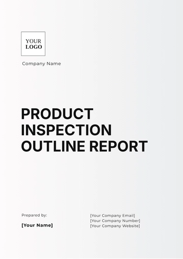 Free Product Inspection Outline Report Template to Edit Online