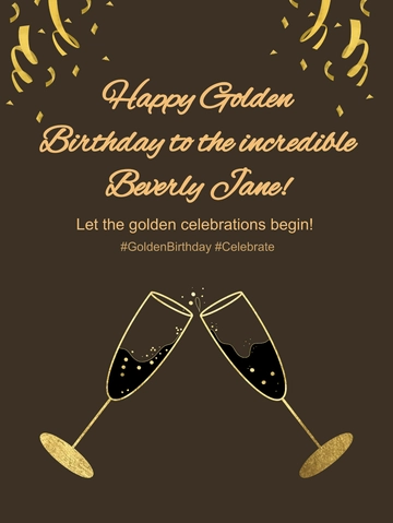 Free Golden Birthday Social Media Post Template to Edit Online Free Golden Birthday Social Media Post Template to Edit Online