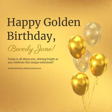 Free Golden Birthday Instagram Post Template to Edit Online Free Golden Birthday Instagram Post Template to Edit Online