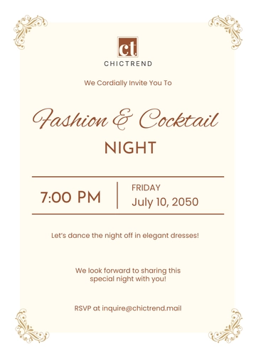 Free Boutique Event Invitation Template to Edit Online