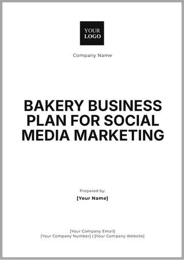 Free Bakery Business Plan for Social Media Marketing Template to Edit Online