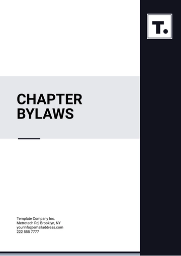 Free Chapter Bylaws Template to Edit Online