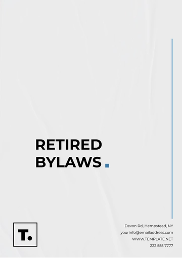 Free Retired Bylaws Outline Template to Edit Online