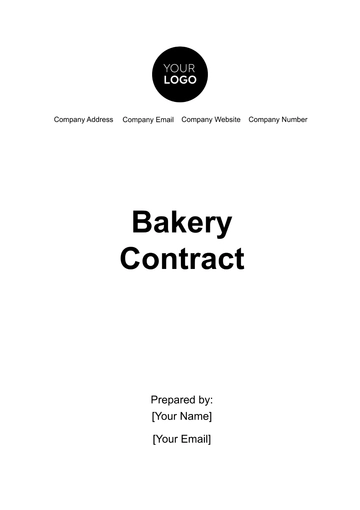 Free Bakery Contract Template to Edit Online