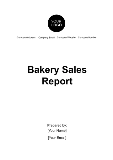 Free Bakery Sales Report Template to Edit Online