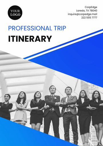 Free Professional Trip Itinerary Template to Edit Online