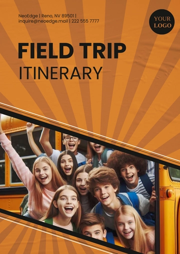 Free Field Trip Itinerary Printable Template to Edit Online