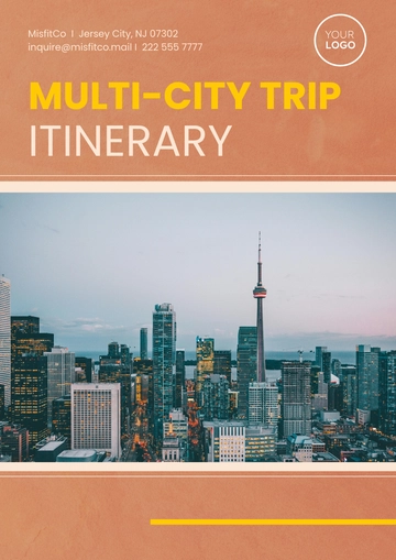 Free Multi-City Trip Itinerary Template to Edit Online