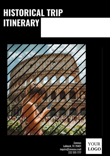Free Historical Trip Itinerary Template to Edit Online