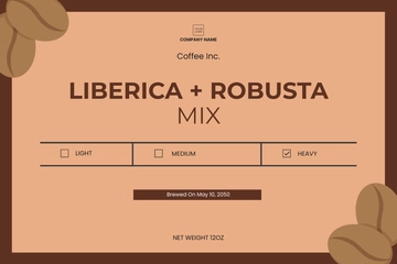 Free Coffee Shop Packaging Label Template to Edit Online
