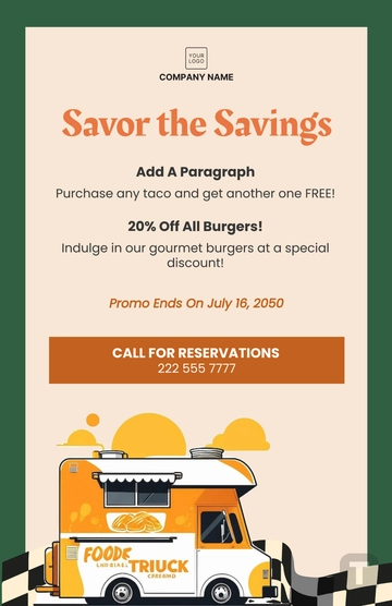 Free Food Truck Poster Template to Edit Online Free Food Truck Poster Template to Edit Online