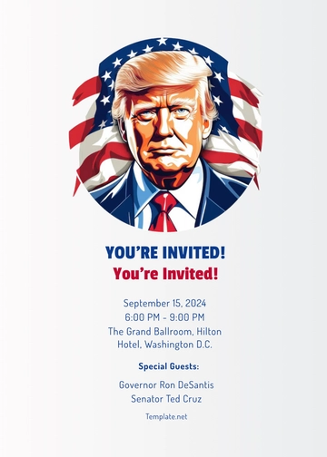 Free Trump Event Invitation Template to Edit Online