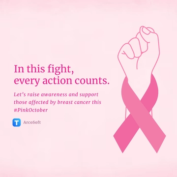Free Breast Cancer Awareness Month Instagram Post Template to Edit Online