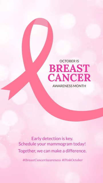 Free Breast Cancer Awareness Month Instagram Story Template to Edit Online