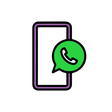Free WhatsApp Phone Icon Clipart to Edit Online