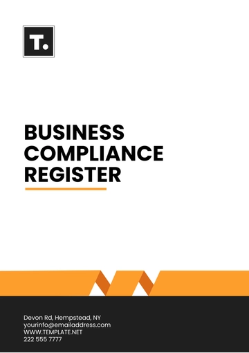 Free Business Compliance Register Template to Edit Online