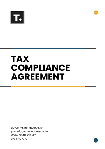 Free Tax Compliance Agreement Template to Edit Online