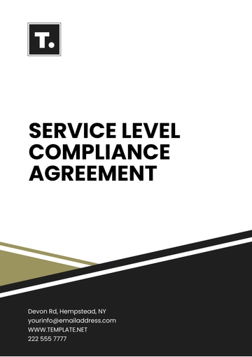 Free Service Level Compliance Agreement Template to Edit Online