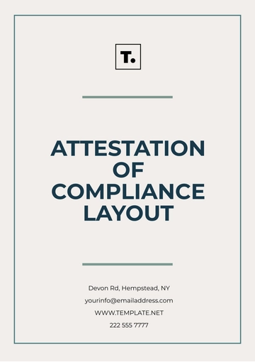 Free Attestation of Compliance Layout Template to Edit Online