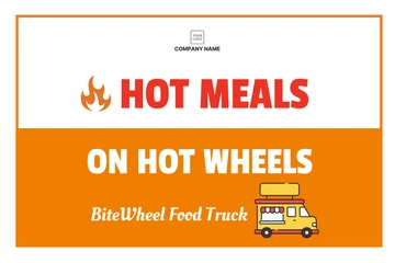 Free Food Truck Label Template to Edit Online