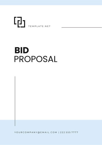 Free Simple Bid Proposal Template to Edit Online