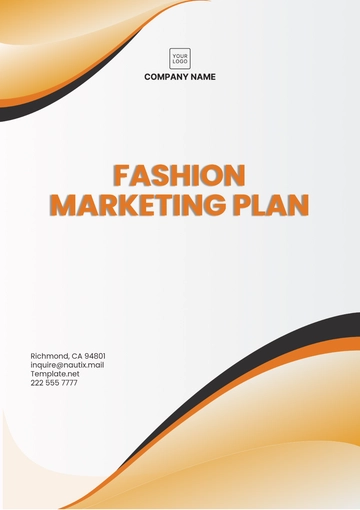 Free Fashion Marketing Plan Template to Edit Online