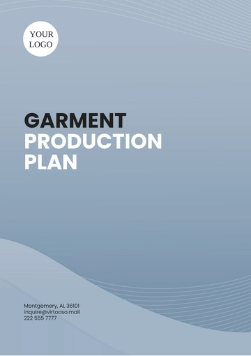 Free Garment Production Outline Plan Template to Edit Online