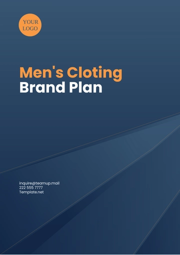 Free Men???s Clothing Brand Plan Template to Edit Online
