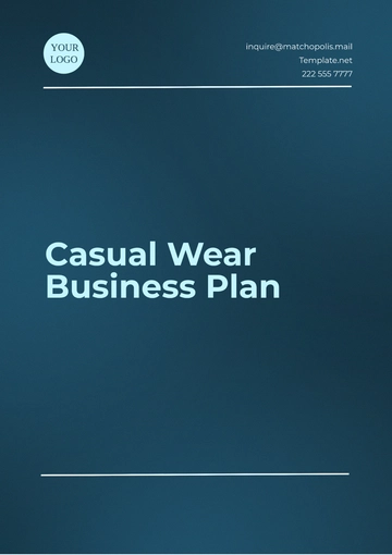 Free Professional Casual Wear Business Plan Template to Edit Online