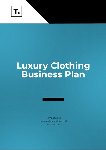 Free Luxury Clothing Business Plan Template to Edit Online