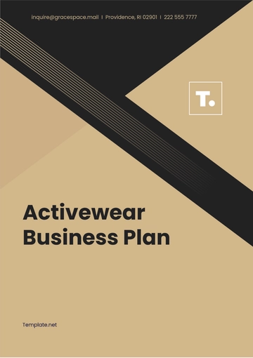 Free Activewear Business Plan Template to Edit Online