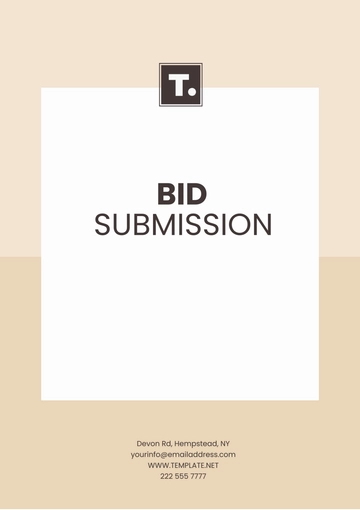 Free Bid Submission Template to Edit Online