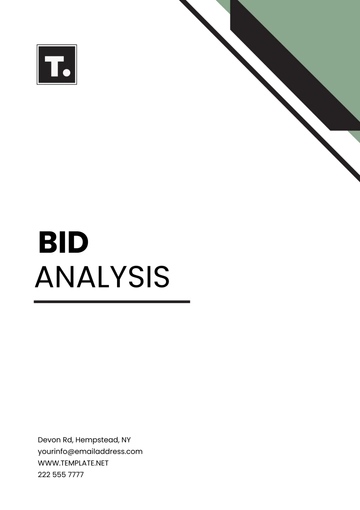 Free Professional Bid Analysis Template to Edit Online