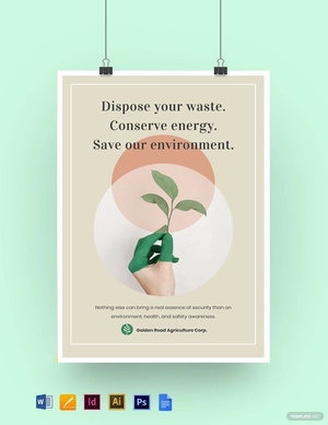 EHS (Enviornment, Health & Safety ) Poster Template