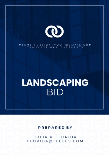 Free Landscaping Bid Template to Edit Online