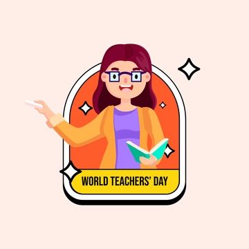 Free World Teachers' Day Clipart Template to Edit Online