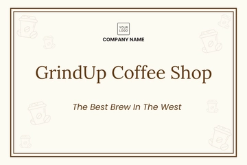 Free Coffee Shop Label Template to Edit Online