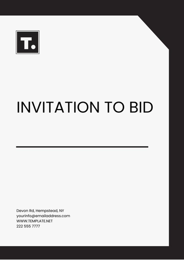 Free Invitation to Bid Template to Edit Online
