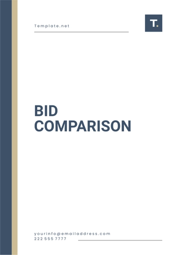 Free Bid Comparison Template to Edit Online