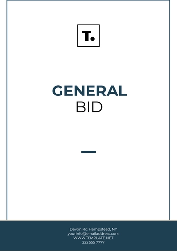 Free General Bid Format Template to Edit Online