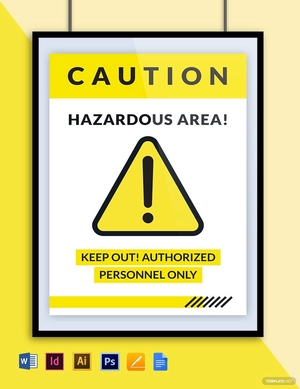 Hazardous Area Poster Template