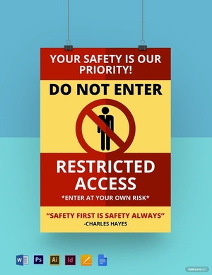 Restricted Access Poster Template