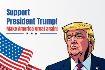 Free Trump Rally Yard Sign Template to Edit Online