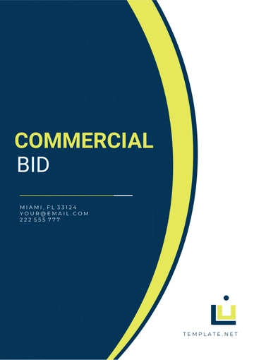 Free Commercial Bid Design Template to Edit Online