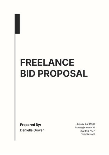 Free Freelancer Bid Proposal Template to Edit Online