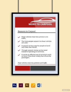 Car Pooling Poster Template
