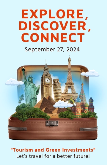 Free Creative World Tourism Day Poster Template to Edit Online