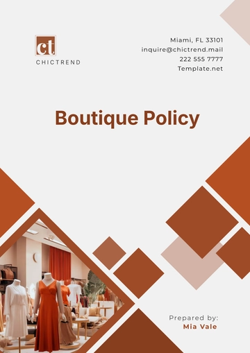 Free Boutique Policy Template to Edit Online