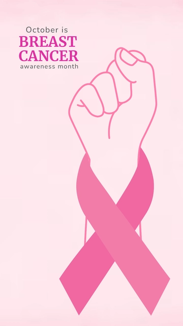 Free Pink Breast Cancer Awareness Month Wallpaper Template to Edit Online