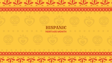 Free Red and Yellow Hispanic Heritage Month Background Template to Edit Online